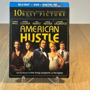 Sony American Hustle Blu-ray DVD Movie Blue Good Slipcover Crime Drama R